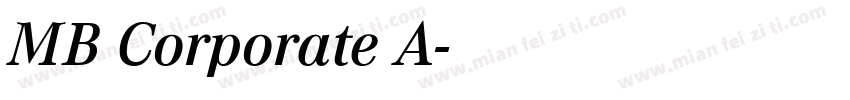 MB Corporate A字体转换